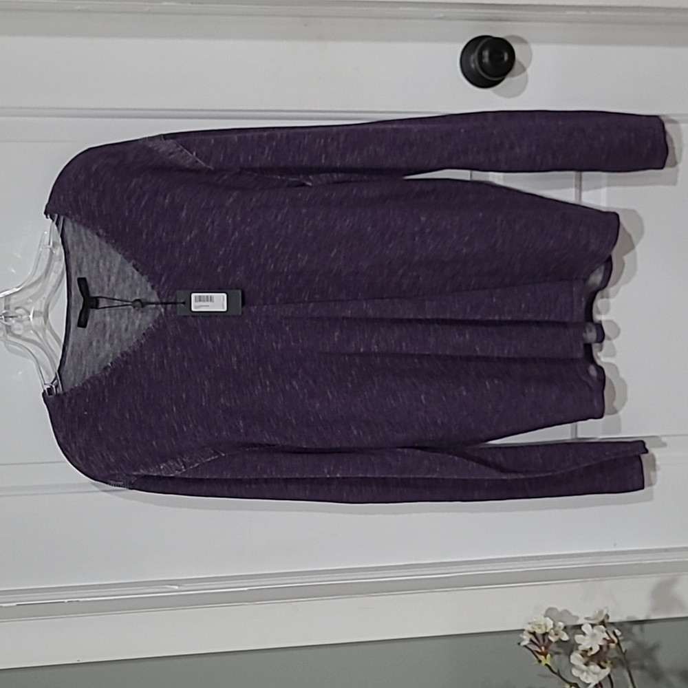 John Varvatos Purple V-Neck Sweater